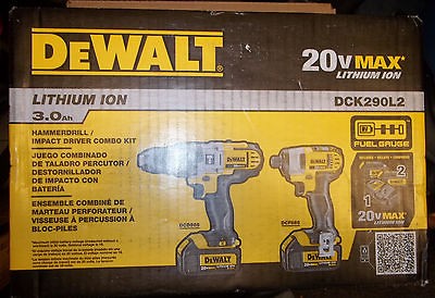   20V Max Lithium Ion Hammerdrill Impact Driver Cordless Combo Kit