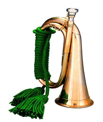 BUGLE CORD DARK BOTTLE GREEN SCOUT OR REGIMENTAL FULL LENGTH 8 