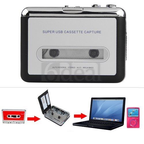 USB Audio Cassette Tape Converter to  CD Player PC