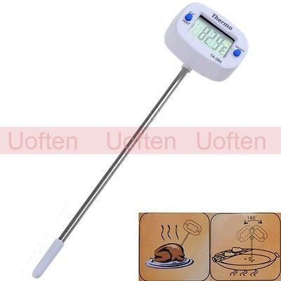 New LCD Digital Food Cooked Thermometer Temperature Probe for Kitchen 