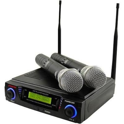 New Pyle PDWM3300 Wireless Pro 2 Ch Microphone System