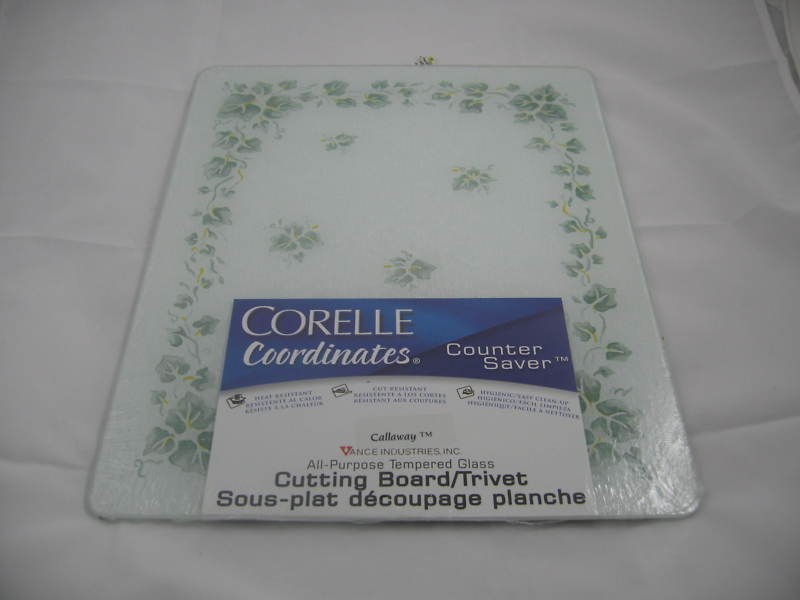 Corelle Callaway Glass Cutting Board Trivet New