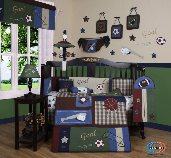 Newly listed Boutique Classic Sports 13PCS CRIB BEDDING SET