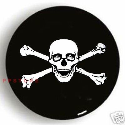 SPARE TIRE COVER 26.4 29 w/ Skull BN on bronco black zb329211p