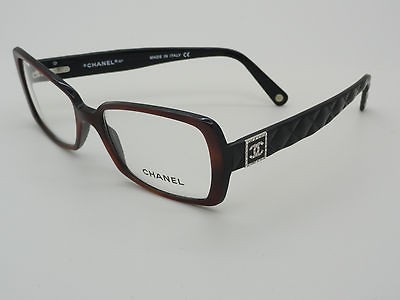   CHANEL CC 3063 B c. 713 Brown/Black Quilted Crystal 53mm Eyeglasses