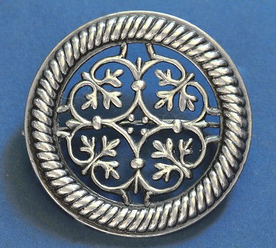   MODERNIST   CRUSADE ERA   STERLING BROOCH , Kalevala Koru, Finland