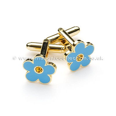 Superb Quality Masonic Forget me Not Cufflinks