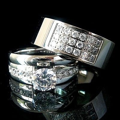 14K White Gold Silver My Soul Mate Band Wedding Ring Set Irish 