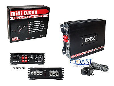 EARTHQUAKE SOUND MINI D1000 1000W CLASS D POWER AMPLIFIER W/ BASS 