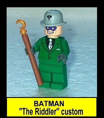   The Riddler w/Cane & Bowler Dark Knight Rises NEW custom (dt) #21A