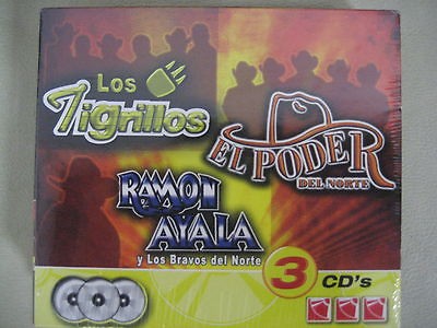 LOS TIGRILLOS, EL PODER DEL NORTE Y RAMON AYALA   3 CDs 30 canciones