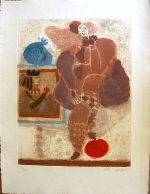   , Original Carborundum Etching, Le Roi et la Pomme Rouge, Signed