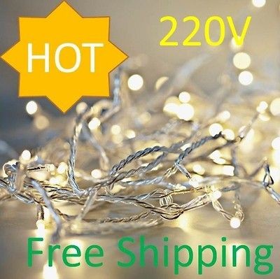 NEW white 220Voltage 10m 100LED String fairy light party wedding xmas 