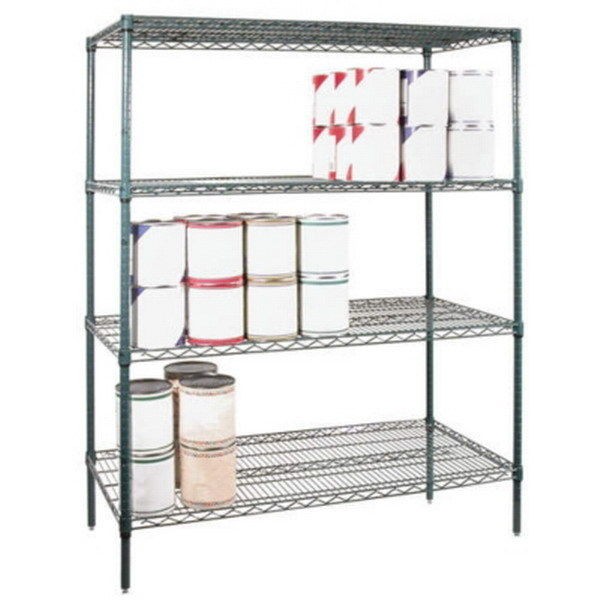   Shelving Storage Unit Green Epoxy 800 lbs Capacity 18 x 36 x 74