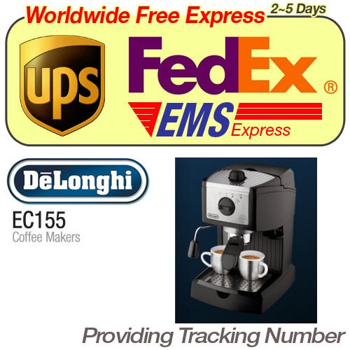 New DELONGHI EC155 Pump driven Espresso Maker Machine + Worldwide Free 
