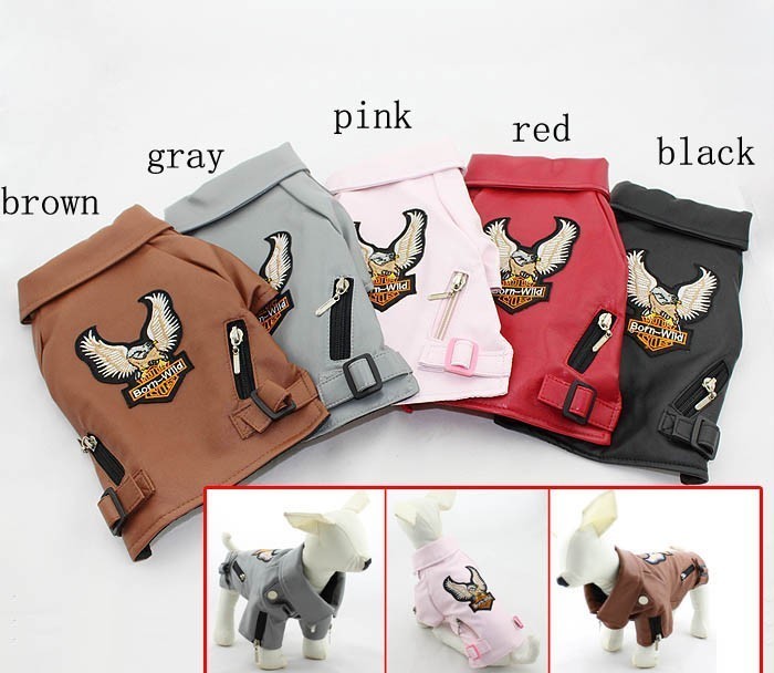 Pet Clothes Wholesale Dog Leather Jacket Coats eagle designer 