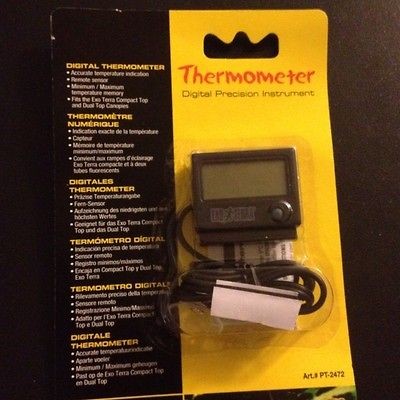 Exo Terra Digital THERMOMETER Reptile with Probe PT2472 For Terrariums