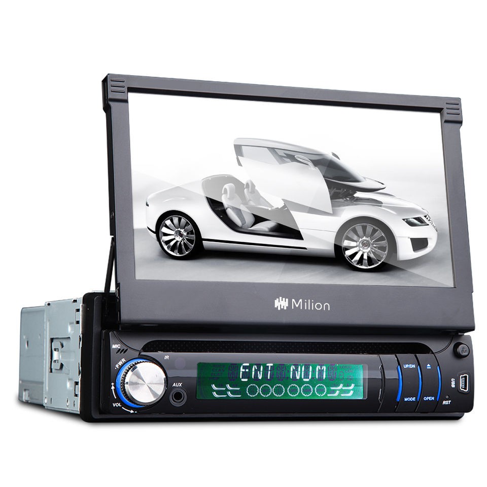 D1309 Milion 1 Din In Dash Detachable 7 USB FM Radio Car DVD Stereo 