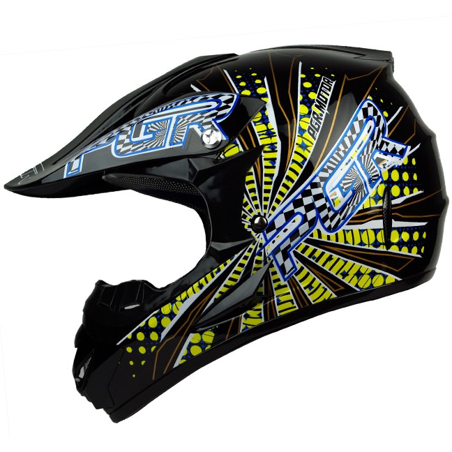   X25 VORTEX BLACK YELLOW MX Off Road Kids Bike Buggy X Game Helmet