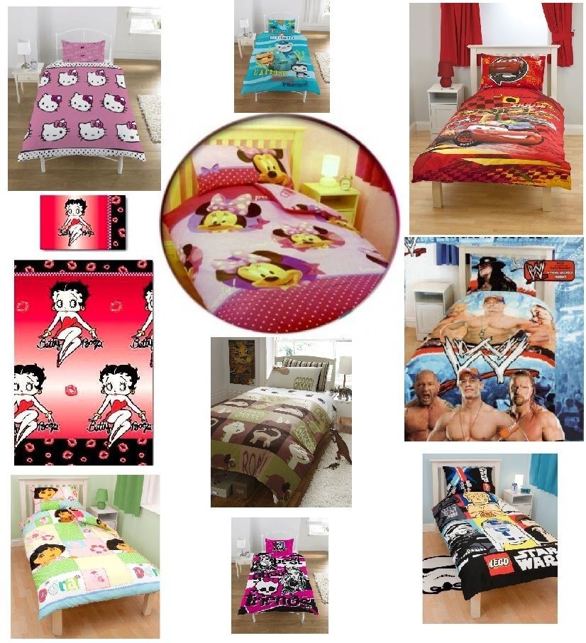 NEW SINGLE BED DISNEY CHILDRENS NOVELTY / TV CHARACTER DUVET / QUILT 