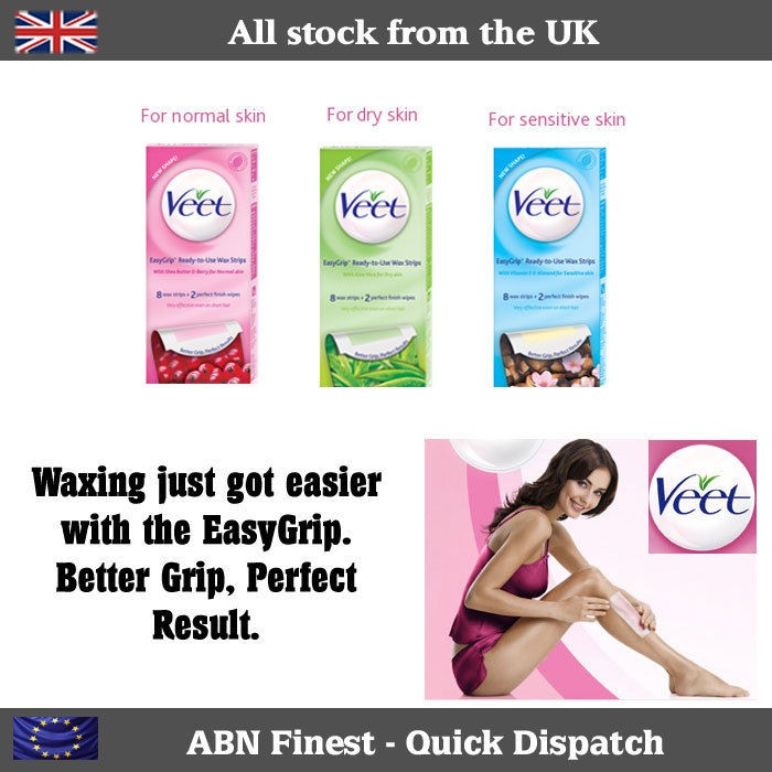 Veet Immac Wax Strips Underarm Bikini Legs Arms Hair Removal Remover 