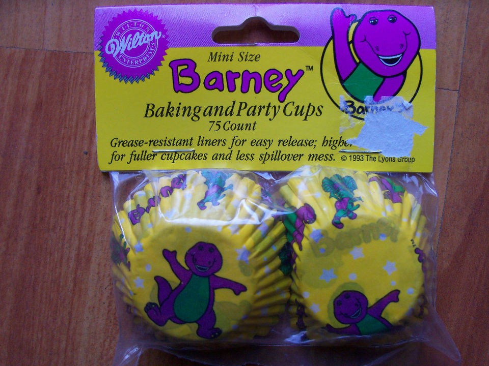 Wilton Barney Baking & Party Cups NIP 75ct 1 diameter