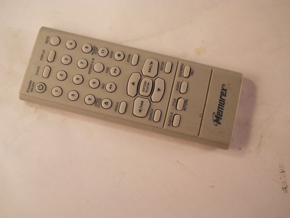 MEMOREX MVD2040 MVD 2023 MVD 2040 MVD 2040 BLK DVD REMOTE CONTROL GRAY