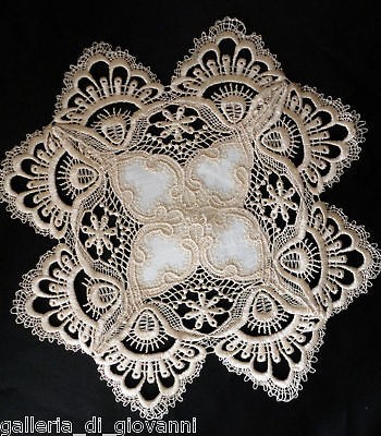 Delicate Gold trim Lace Doily Estate Design 11