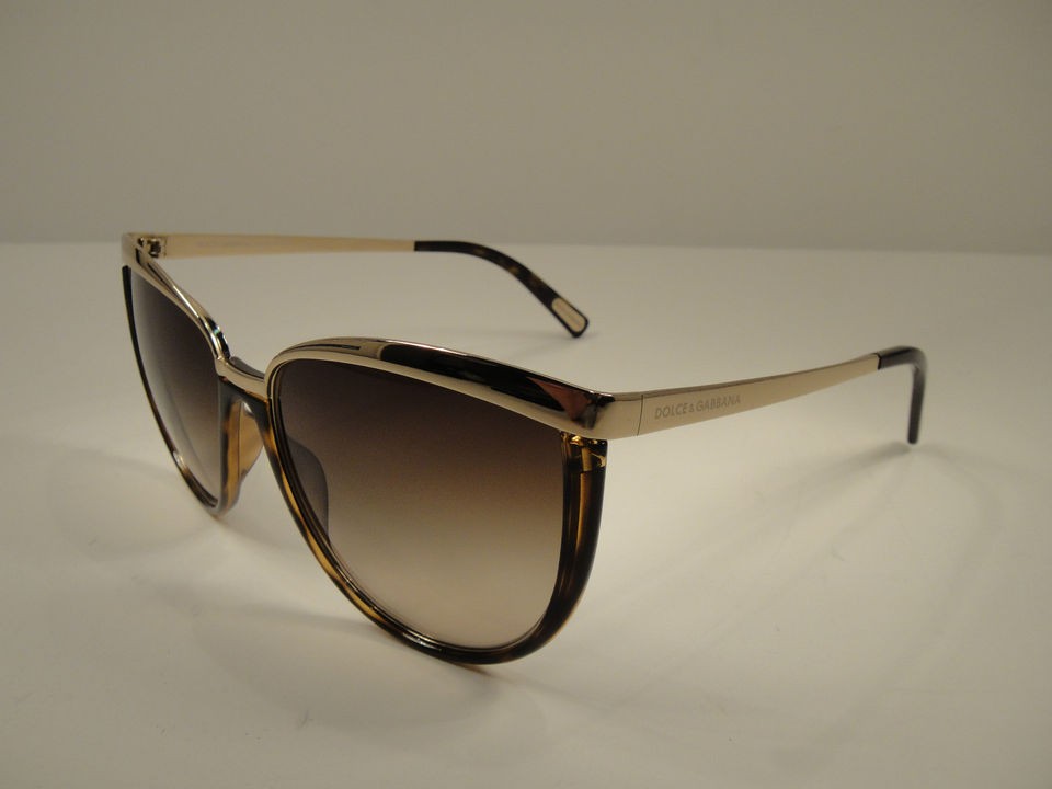 DOLCE & GABBANA SUNGLASSES DG2096 466/13 HAVANA/GOLD FRAME & BROWN 