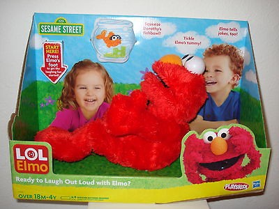 Sesame Street LAUGH OUT LOUD (LOL) ELMO Plush ANIMATED TICKLE DOLL 