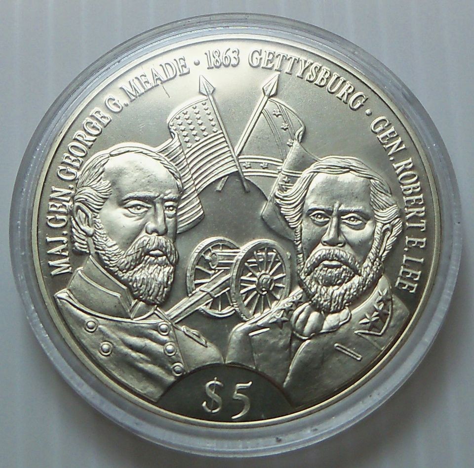 Liberia   2001 5 Dollars   KM563   Civil War   Meade And Lewis 