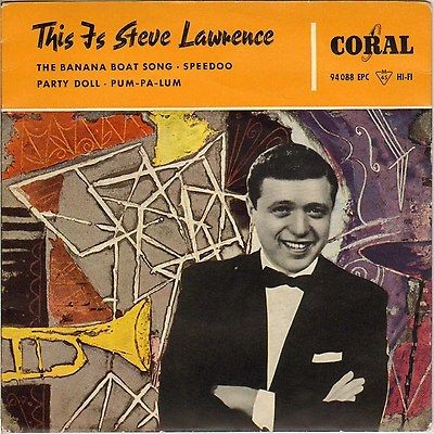 RARE STEVE LAWRENCE SPEEDOO ROCK & ROLL GERMAN 50S EP CORAL 94088