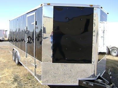 Black8.5x24 Enclosed Cargo Trailer Car Hauler w/ 5200 Axles RACE READY 