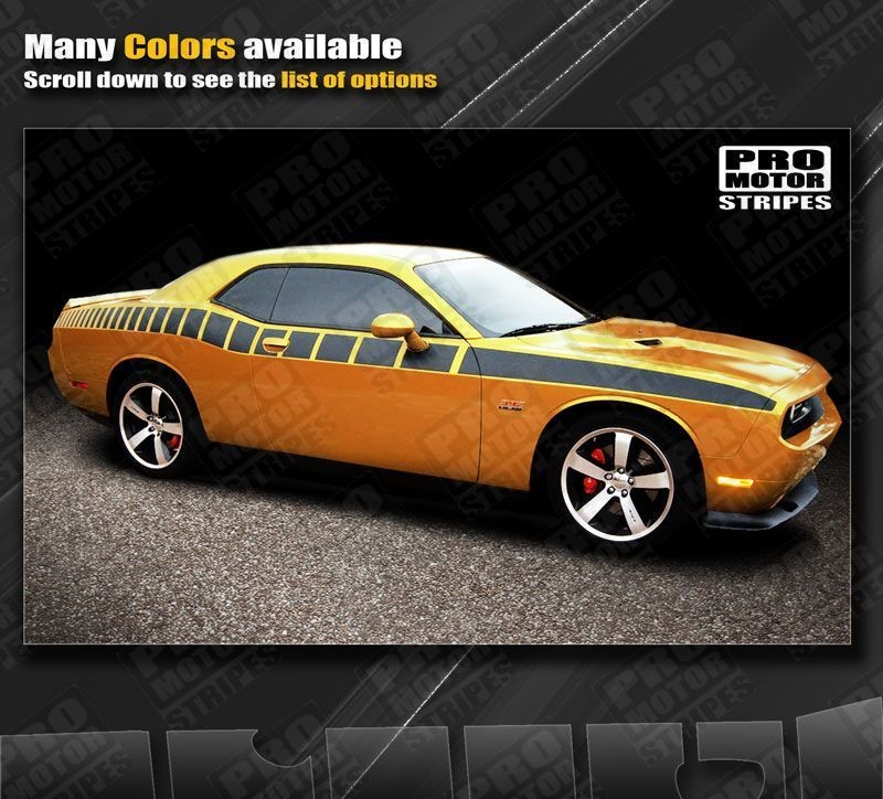 Dodge Challenger Side Strobe Racing Stripes 2011 2012 2013 Decals Pro 