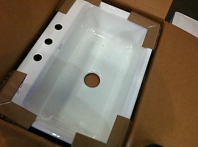 Kohler   K 5834 3 0 Single Bowl Kitchen Sink   3 holes   White