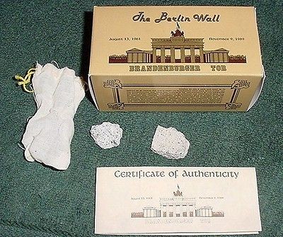 BERLIN WALL A COLLECTIBLE PIECE OF GERMAN HISTORY *COA