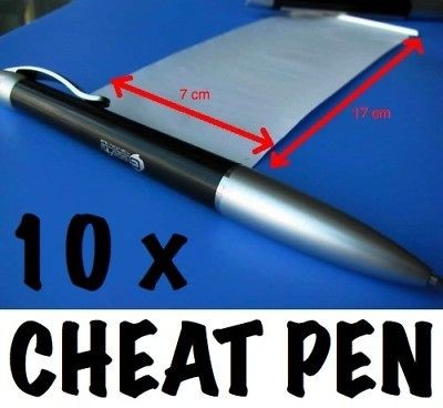 10 x ROLL OUT CHEAT PEN FOR EXAMS, NOTES  CHEATING PEN