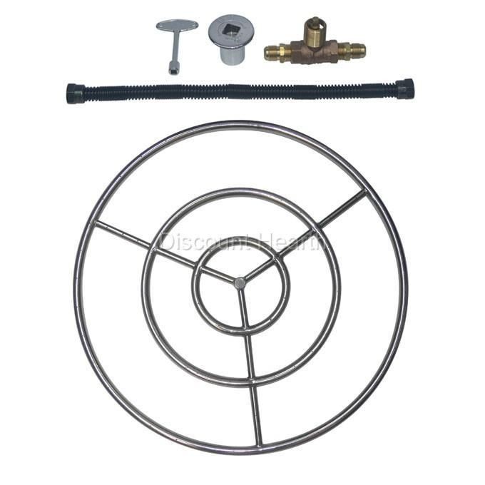    24 30 36 48 Stainless Steel Gas Fire Pit Burner Ring Kit for NG