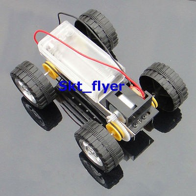 Manual four wheel Driver Car Kit DIY Children Puzzle IQ Gadget Hobby 