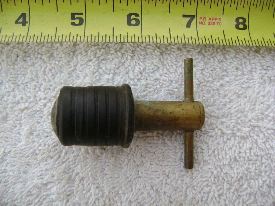 OLD BRONZE BRASS BOAT PLUG PART SHIP SAIL BOAT