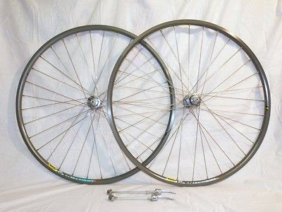   Open Pro Bicycle Bike Cycling Shimano Dura Ace 7800 Wheel Set Grey CD