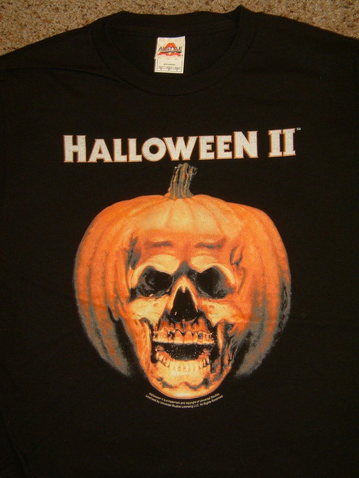 Halloween II 2 Michael Myers Pumpkin Shell Dvd Cover Shirt