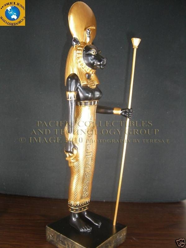 EGYPTIAN LARGE GODDESS SEKHMET DEITY 12 STATUE FIGURE