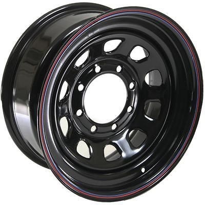 Cragar Black Steel D Window Wheels 17x8 8x6.5 BC Set of 4