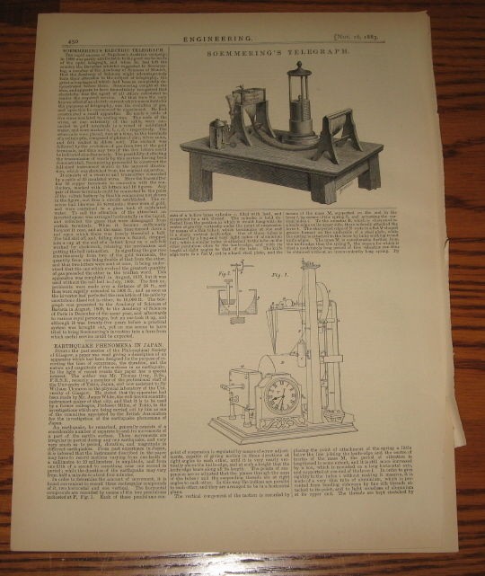 Early Japanese Seismometer Earthquake Recorder 1883