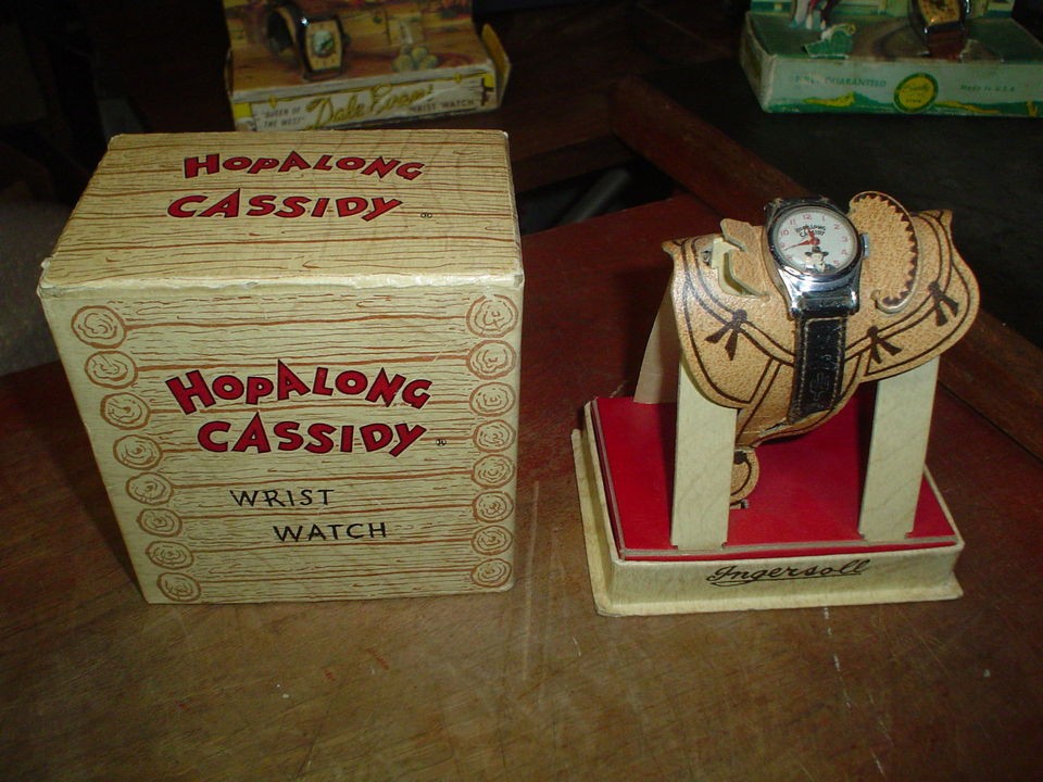 VINTAGE INGERSOLL HOPALONG CASSIDY WRIST WATCH ORIGANAL BOX