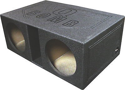 NEW Q POWER QBOMB12VL EMPTY SUBWOOFER BOX (2) 12 SLOT PORTED QBOMB