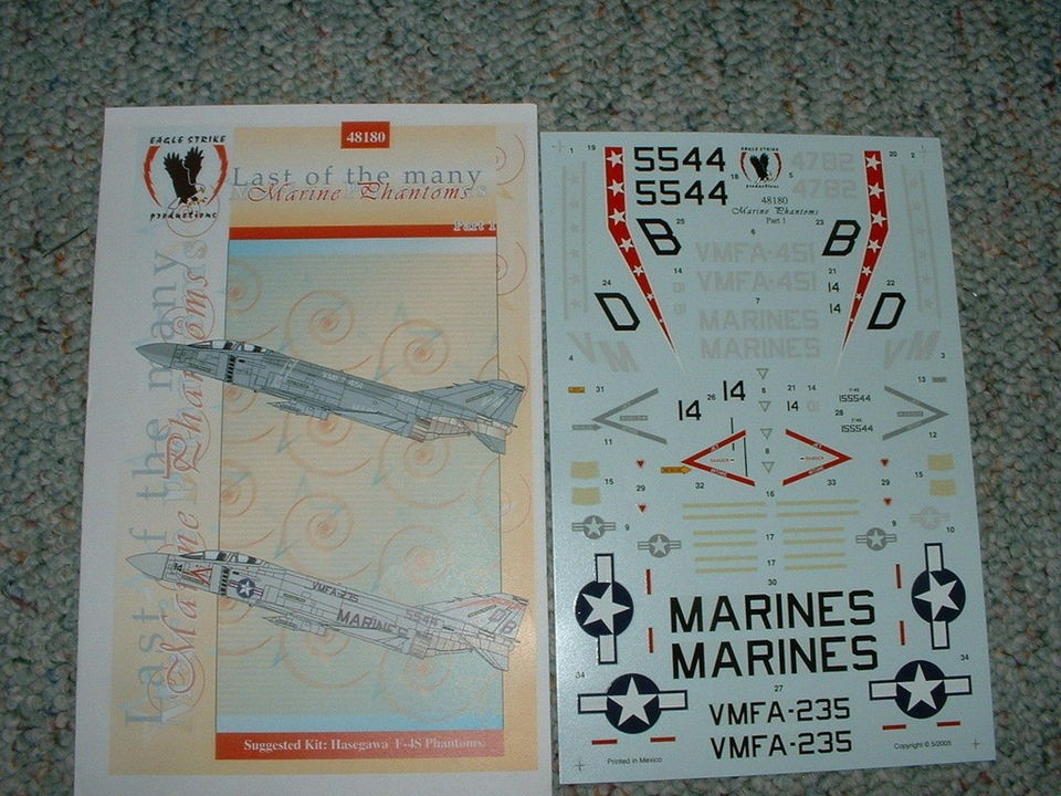 Eagle Strike 1/48 Decals 48180 Last of Many Marine Phantoms Part 1 