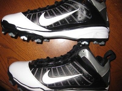 Nike Air Max Diamond Elite MCS Molded Baseball Cleats 8 Black / White