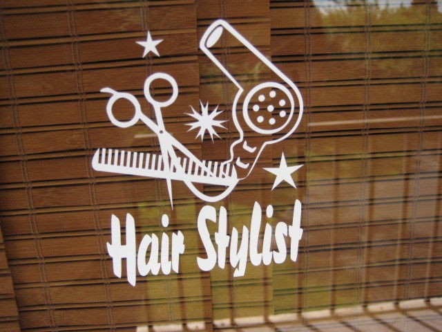 Hair Stylist FREE Bonus Decal Hair Dresser Beauty Salon Decal Sticker 
